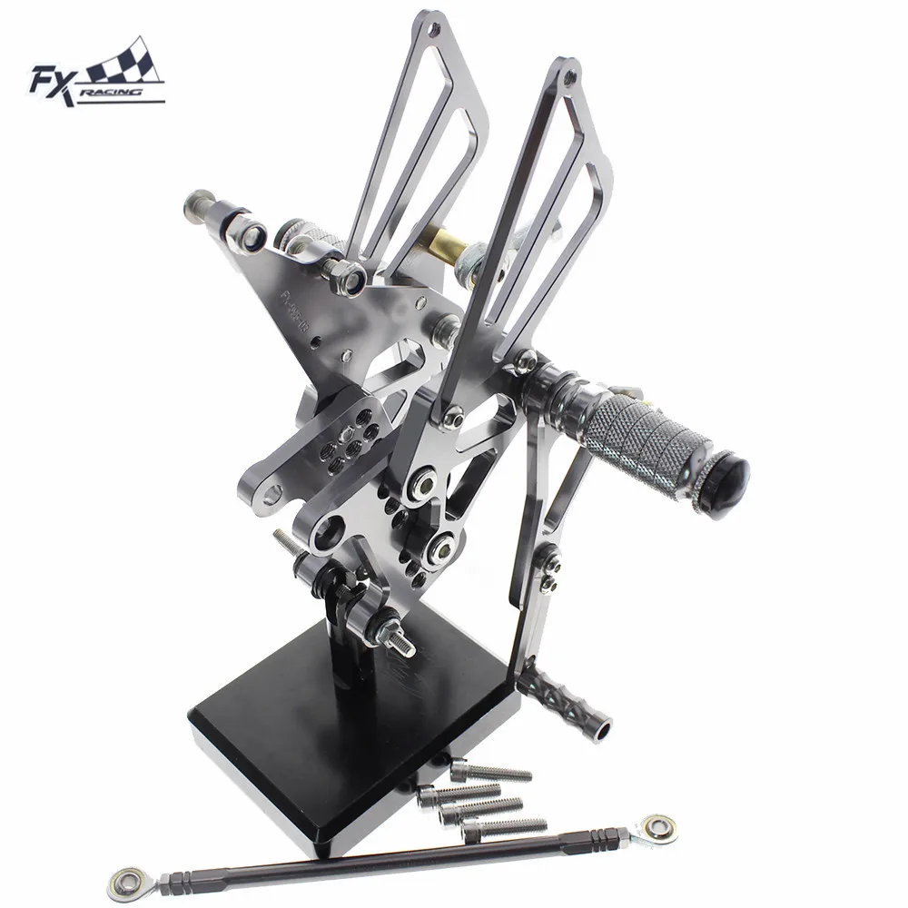 

CNC Adjustable Motorcycle Foot Pegs Rest Footpegs Pedals Rearset Footrest Rear Set For TRIUMPH Speed Triple 509 595 955 1050