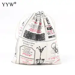 YYW 14 видов стилей 1 шт. небольшой хлопок сумки 13x16 см свадебные шнурком мешок подарков сумки хороший косметический браслет ювелирных изделий