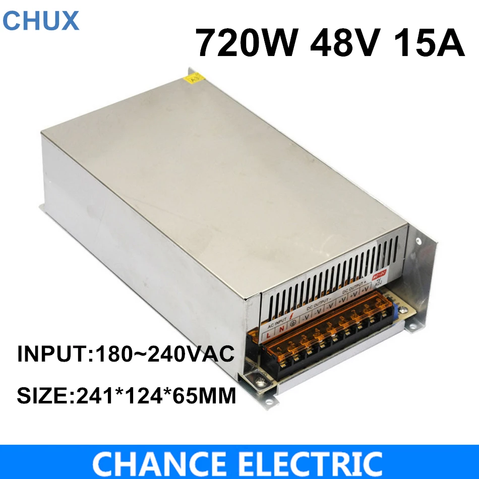 

High power switching power supply 720W 48V 15A switching power supply AC to DC for LED strip light (S-720-48)