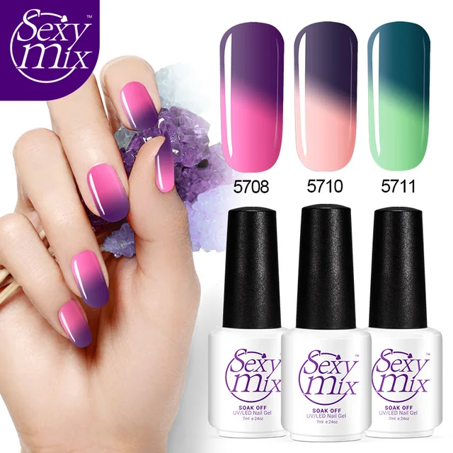 Dusver ruimte Aanzienlijk Sexy Mix 3 Stuks Hot Wit Blauw Kleur Veranderende UV Gel Nagellak  Professionele Goedkope Prijs Langdurige UV Gel Polish Set 7 ML|uv gel  polish set|gel nail polishuv gel nail polish - AliExpress