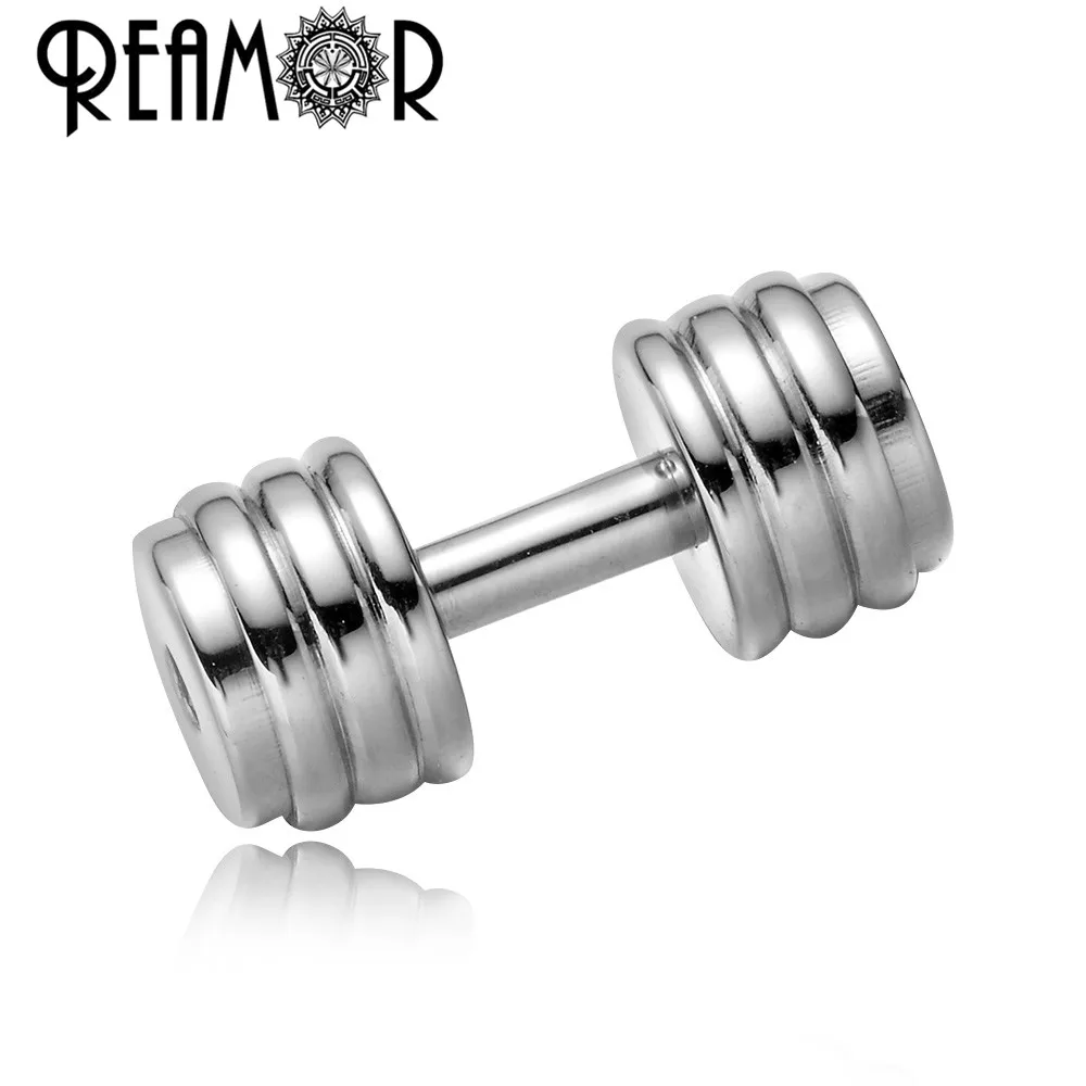 

RUIMO 21*10mm 316l Stainless Steel Dumbbell Bead 2mm Small Hole Beads Charms for Men Sport Bracelet DIY Jewelry Making Findings