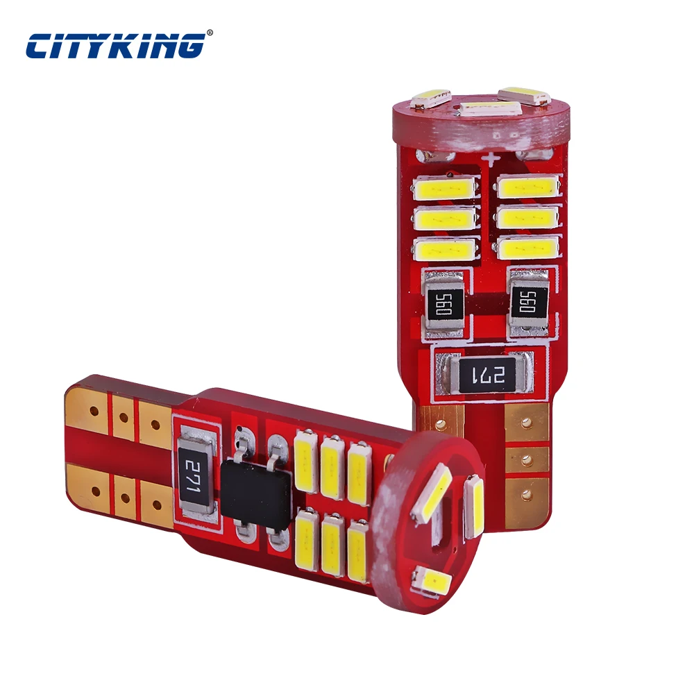 

500PCS/lot Car Auto LED T10 canbus led W5W Canbus t10 15smd 4014 LED nonpolarity Interior Light Parking Light External Light