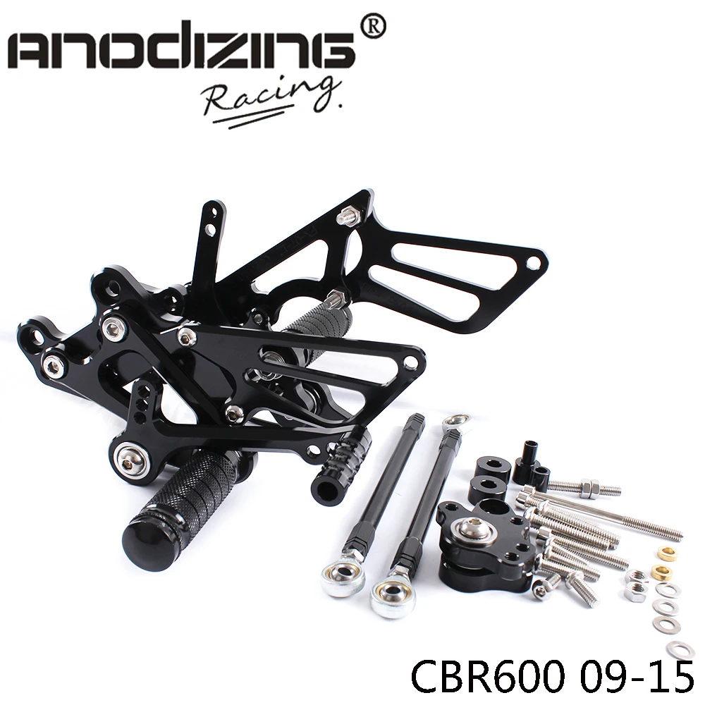 

Full CNC Aluminum Motorcycle Adjustable Rearsets Rear Sets Foot Pegs For HONDA CBR600RR ABS 2009-2015