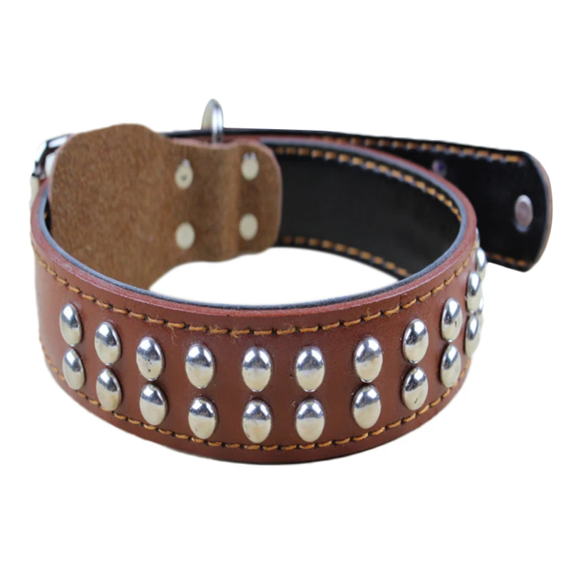 Cool Spiked Rivet Studded PU Leather Dog Pet Collars For Medium Large