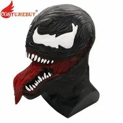 Costumebuy маска Человека-паука веном черный и красный косплей Человека-паука Эдварда Брока Темный супергерой Веном латексные маски Шлем