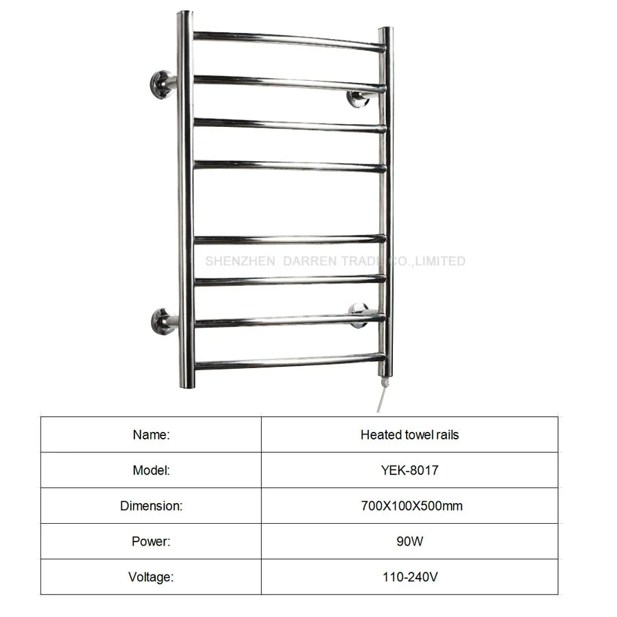 220 V/110 V с подогревом Полотенца Rail держатель Ванная комната аксессуары Полотенца стеллаж для выставки товаров Нержавеющая сталь Электрический Полотенца теплые Полотенца сушилка 80 Вт