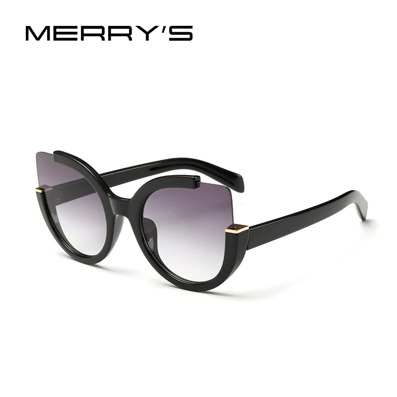 Новые модные солнцезащитные очки "кошачий глаз" для женщин, фирменный дизайн, винтажный яркий цветной зеркальный объектив, цветные солнечные очки Oculos Feminino m200 - Цвет линз: C01 Black