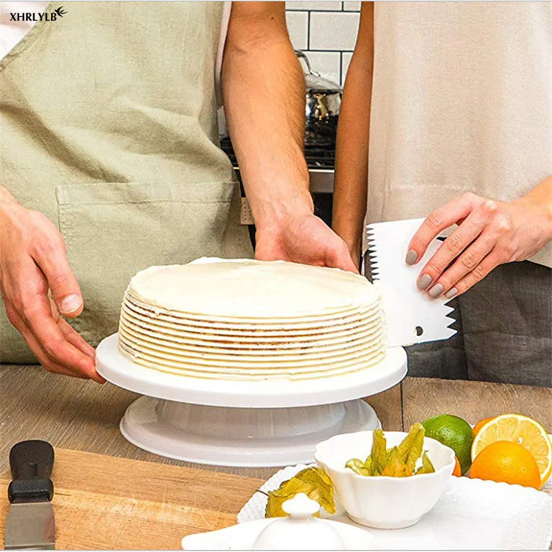 XHRLYLB цветной трехсекционный скребок для торта крема нож для лица Аксессуары для выпечки торта Кухонные гаджеты вечерние принадлежности. 7z