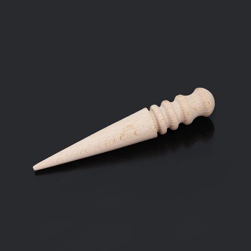 Buy DIY Natural Solid Wood Leathercraft Round Wooden