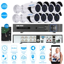 OWSOO AHD 1080N DVR 8CH 1080 P AHD CCTV камера обнаружения движения ночного видения камера безопасности для системы видеонаблюдения 1 ТБ HDD