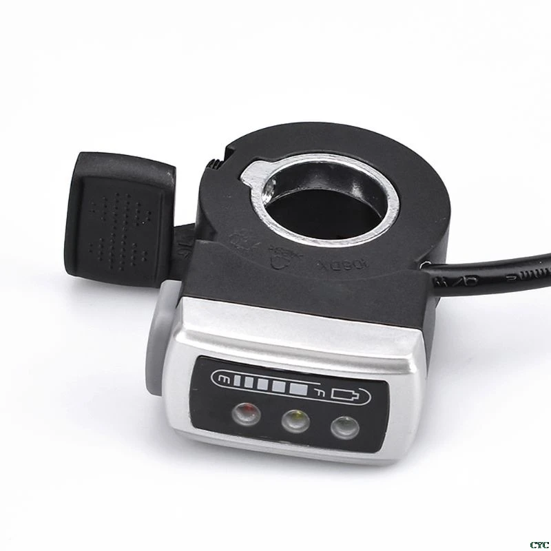 Best 36/48V Motorcycle E-Bike Bicycle E-Scooter Throttle Finger Two-Way Thumb With Battery Power And Switch ON-OFF Thumb Turn Handle 9