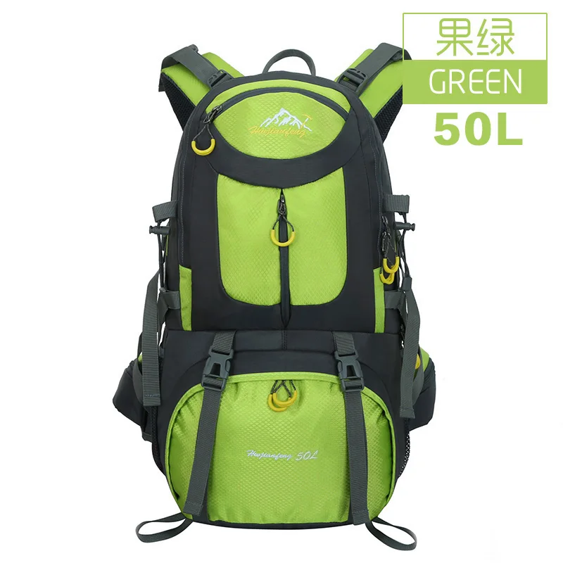 Горячая 40L 50L 60L открытый рюкзак кемпинговая сумка водонепроницаемый альпинистский Пешие рюкзаки Молл спортивная сумка альпинистский рюкзак - Цвет: 50L green