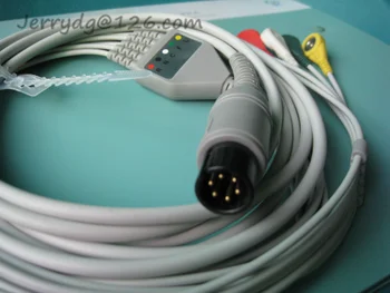 

5-Lead Standard ECG cable for patient monitor, Snap IEC: R, N, C, F, L