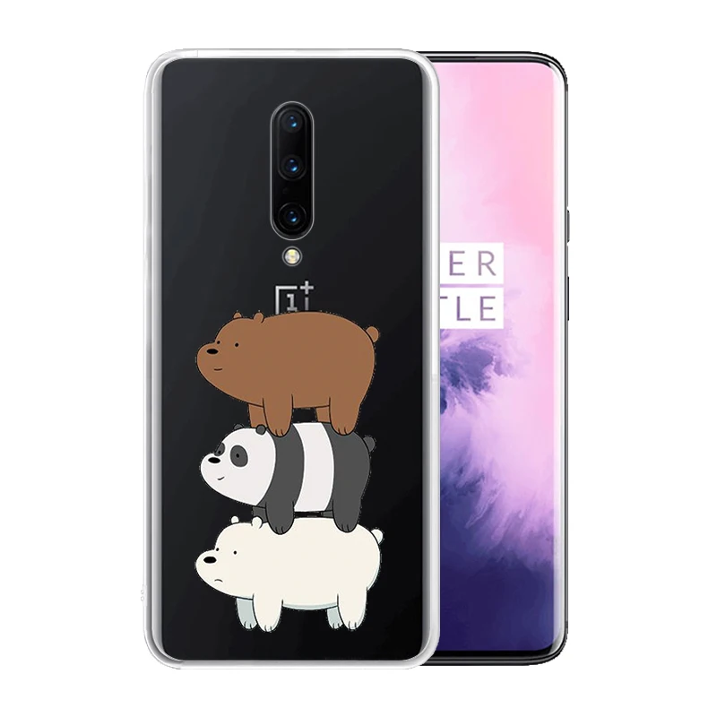 Soft Silicone Clear TPU Case for OnePlus 7 7T Pro 6T 6 5T Durable We Bears Cover | Мобильные телефоны и аксессуары
