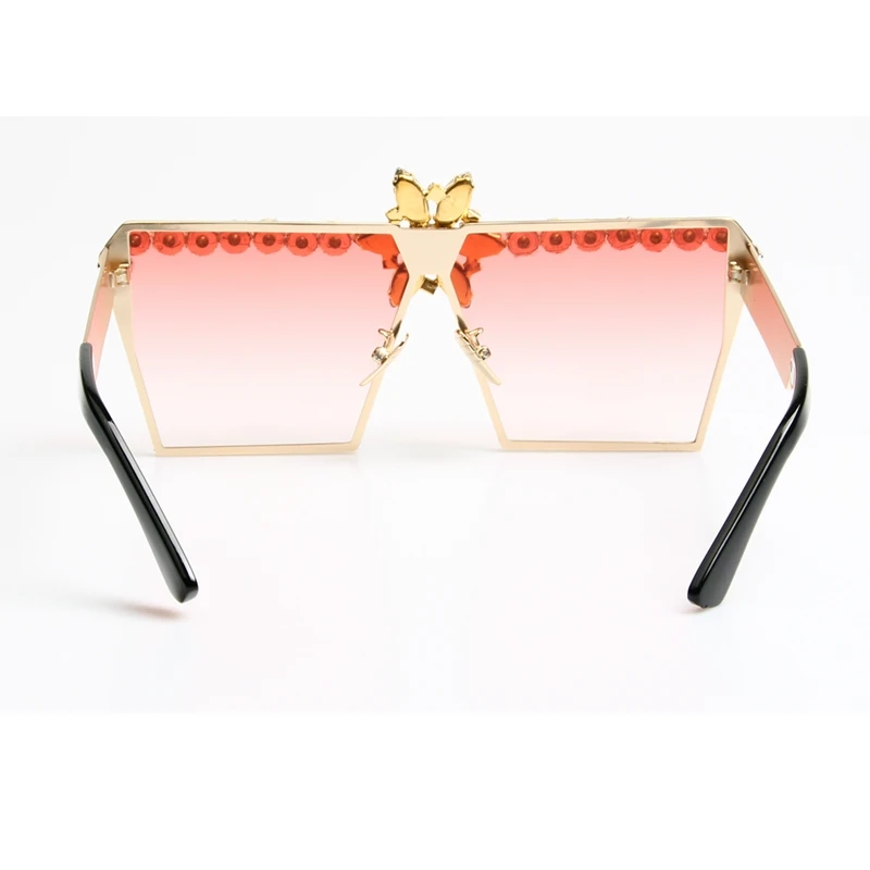 MONIQUE новые модные женские солнцезащитные очки Роскошные горный хрусталь негабаритные солнечные очки UV400 градиентные старинные очки рамки для женщин