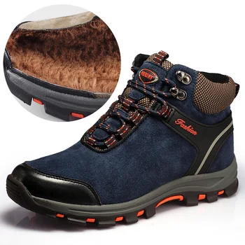 

Winter Warm Boots Men Hiking Shoes Waterproof Leather Shoes Climbing & Fishing Shoes New Popular Outdoor Shoes Men High Top