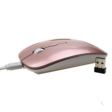 USB Беспроводная Мышь Беспроводная Лазерная Встроенной Аккумуляторной Батареи Для Портативных ПК с зарядный кабель Компьютерных Игр