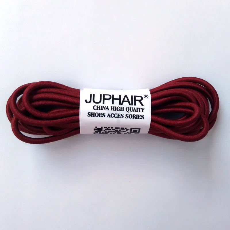 JUP 1-50 Pairs Jujube Red Women Fashion Lace-free Tie Locking Shoes Elastic Lace Shoestring Lace Jogging Triathlon Sport Fitness