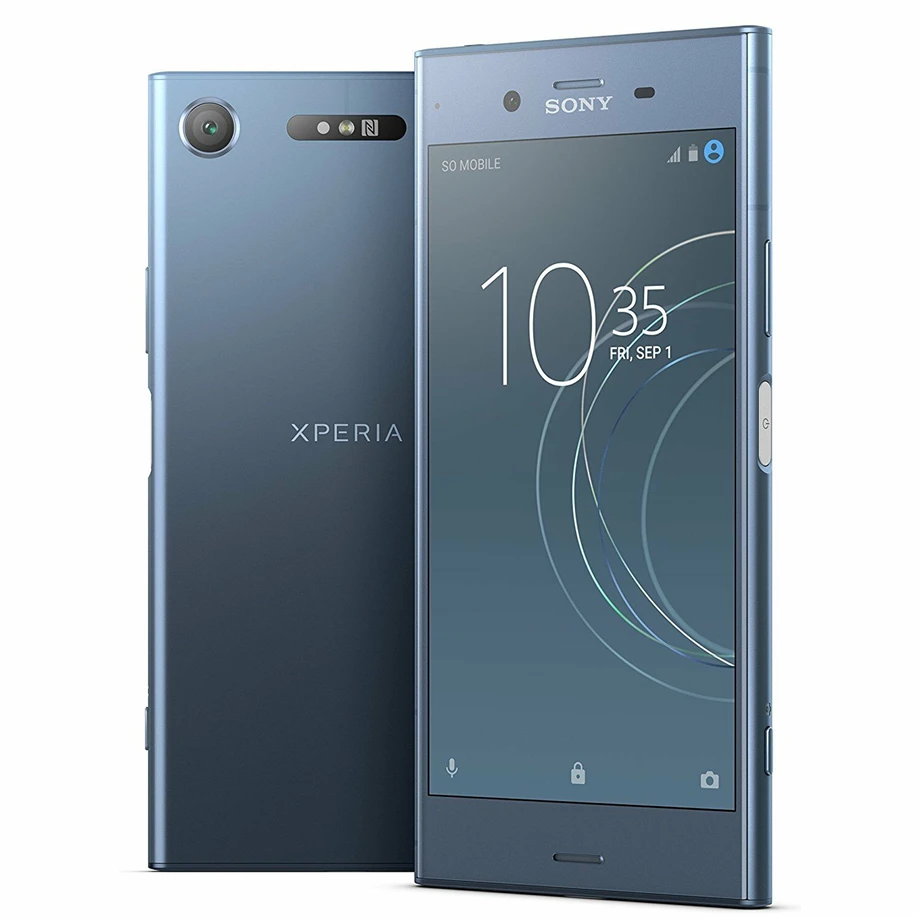 Разблокированный мобильный телефон sony Xperia XZ1 G8341, 4G Android, четыре ядра, 5,2 дюймов, 19MP ram, 4 Гб rom, 64 ГБ NFC