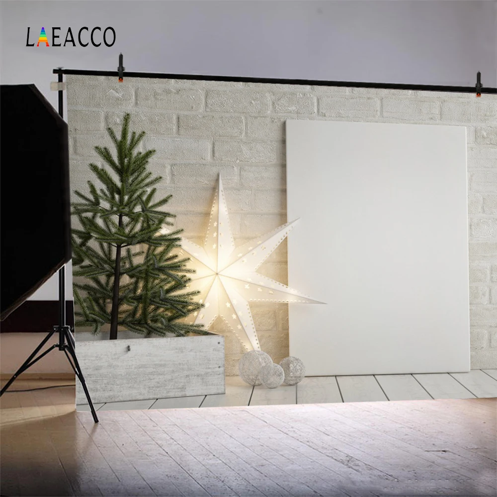 Laeacco Room Interior Board Pine Tree Bright Star Baby Photography Background Customized Photographic Backdrops For Photo Studio