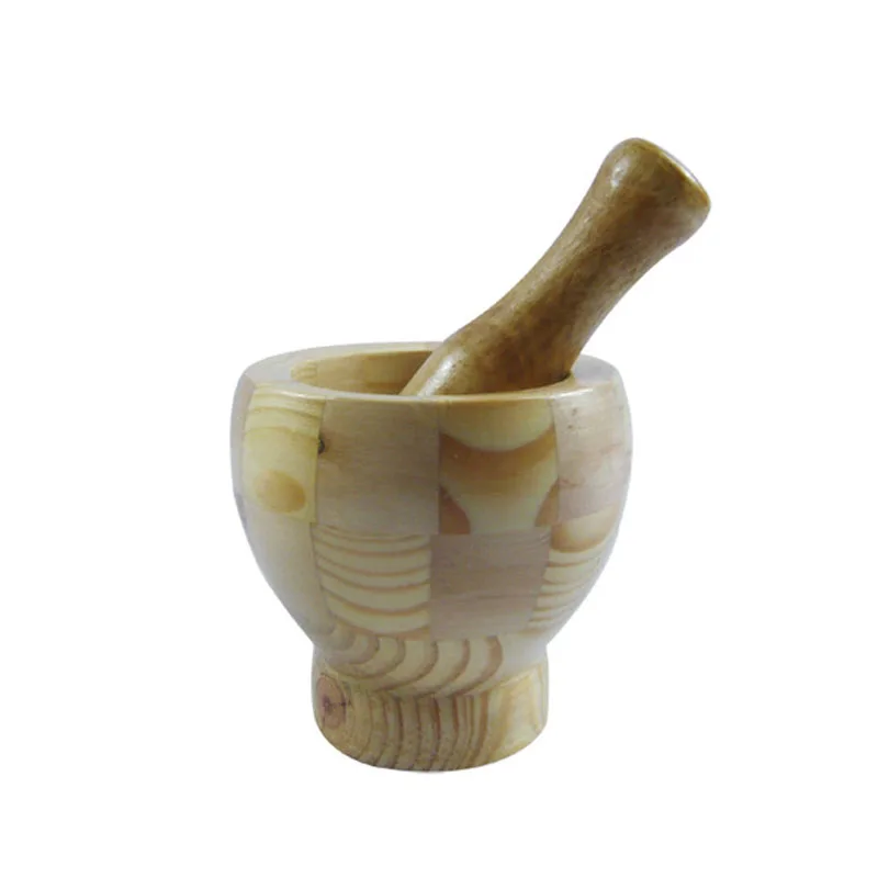 Бытовой ручной деревянный раствор и пестик Набор для давилка чеснока чеснок