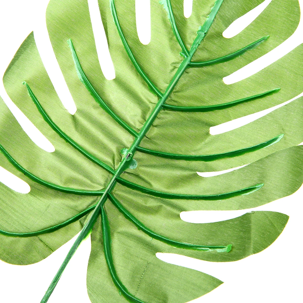 12Pcs Artificial Plant Monstera Branch Palm Fern Turtle Leaf Faux Foliage Artificial Tree for Home Wedding Decoration Mayitr