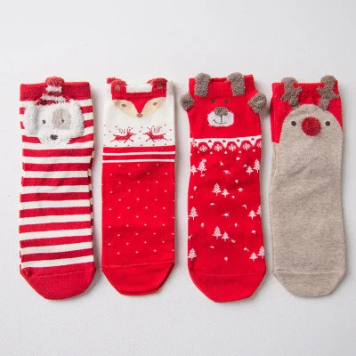 Новинка года, рождественские носки для малышей носки для мальчиков и девочек 4 пары сумок на продажу подарки, рождественские носки lch071 - Цвет: as photo