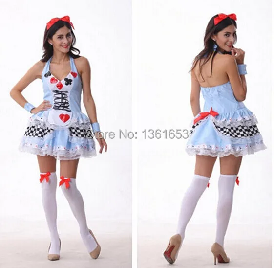 Alice in wonderland poker princess maid COS cartoon costume maids skirt font b Cosplay b font