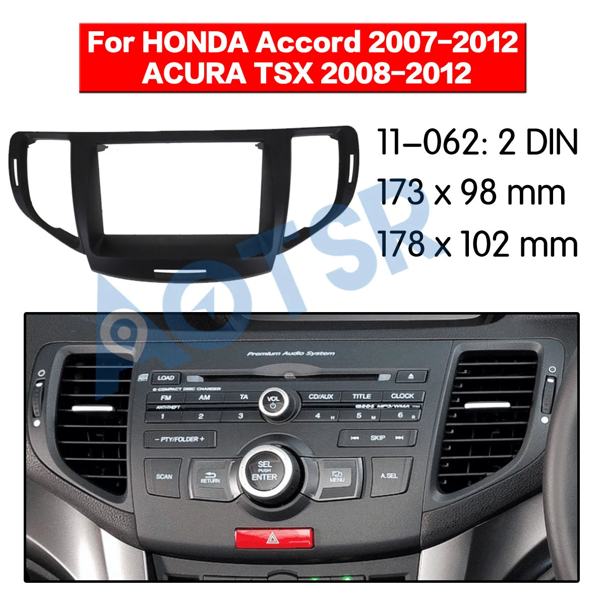 Car radio frame Fascia For HONDA Accord 2007-2012 ACURA TSX 2008-2012 Installation DVD Frame Adapter | Автомобили и мотоциклы