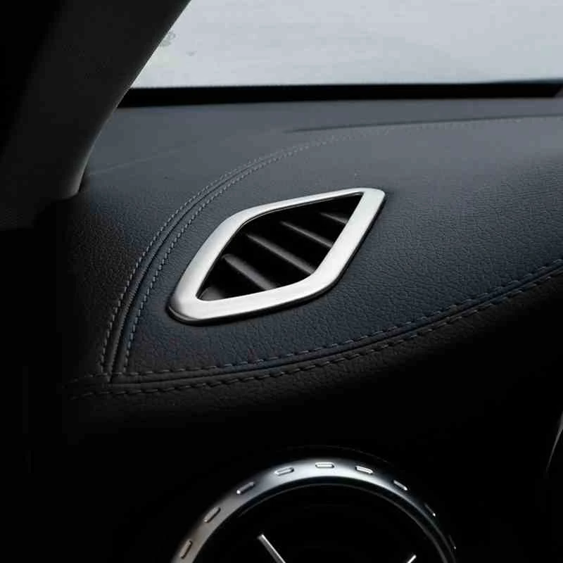 Автомобильный Стайлинг кондиционер для приборной панели вентиляционное отверстие круглая оправа Накладка для Mercedes-Benz A-Class W176 GLA X156 CLA C117 W117