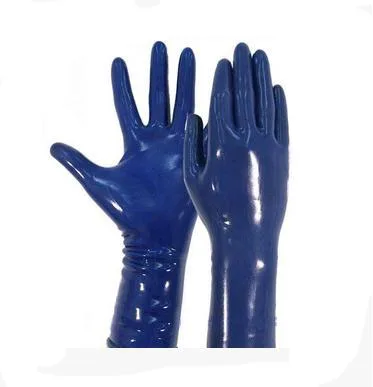 Синие латексные перчатки размер M