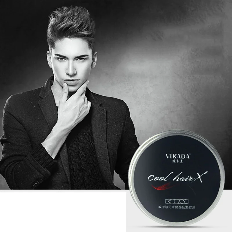 

2019 New Fashion Matte Finished Hair Styling Clay Daily Use Mens Hair Clay High Strong Hold Low Shine Hair Styling Wax 50g
