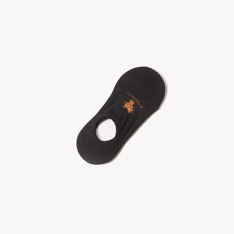 Cat Pattern Women Boat Socks Summer New Ladies Stealth Silicone Non-slip Socks Cotton Comfort Girls Sport Socks Solid Color2