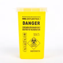 Емкость 1л, контейнер для медицинских игл, корзина для биогрейных игл для пирсинга, игл для удаления, коробка для сбора татуировок, коробка для мусора