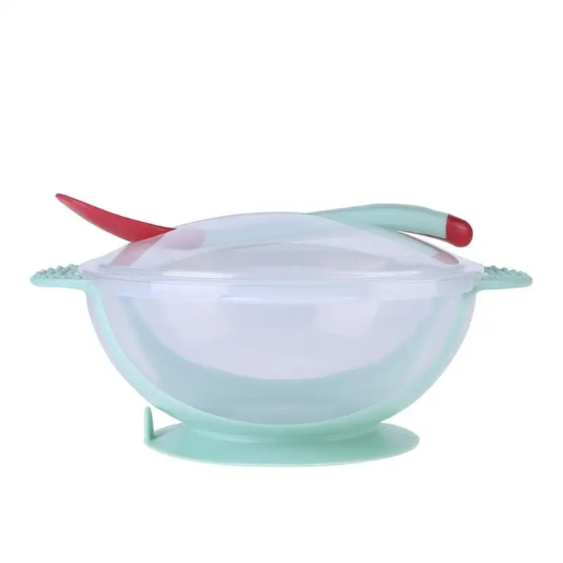 3 шт./лот миска для кормления ребенка на присосках ложка колпачок от пыли кормушка