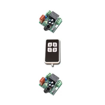 

Square Mini Size 220V 10A Wireless Remote Control Switch Relay 2Receiver+ Waterproof Transmitter +4Buttons 315/433.92 MHZ