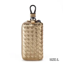 Автомобильный чехол для ключей для мужчин и женщин на молнии кожаный Органайзер для ключей металлический крючок брелок сумка MUG88