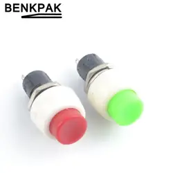 Литр энергии 5 шт. 10 мм Мгновенный и самозамок кнопочный переключатель красный/зеленый фиксация мини-кнопочный выключатель