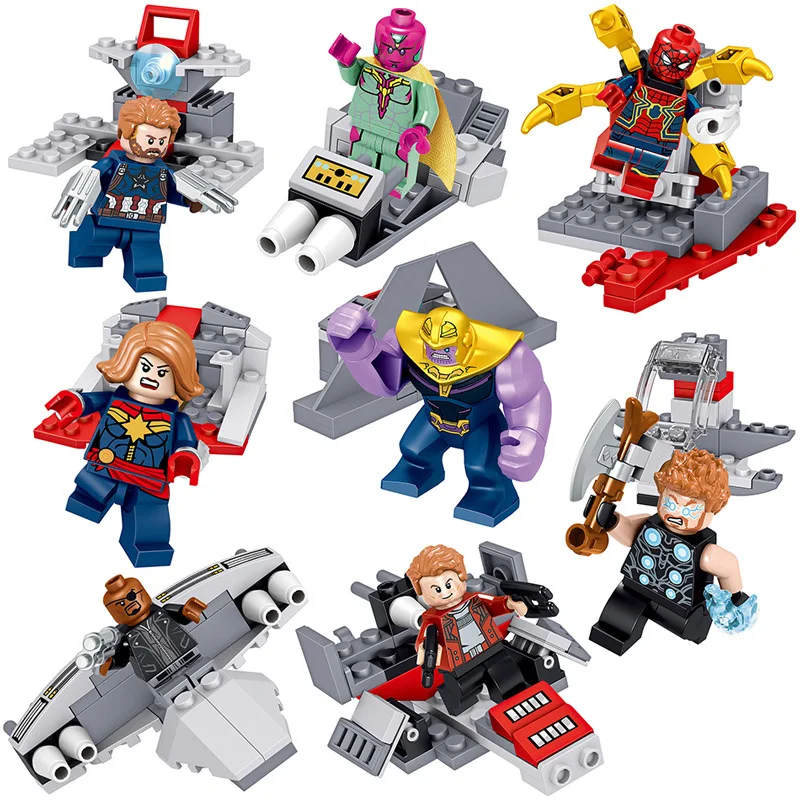 

8in1 Avengers Infinity War Super Heroes Figures Building Blocks Set Toy Compatible Legoed City Marvel Bricks Kids Children Toys
