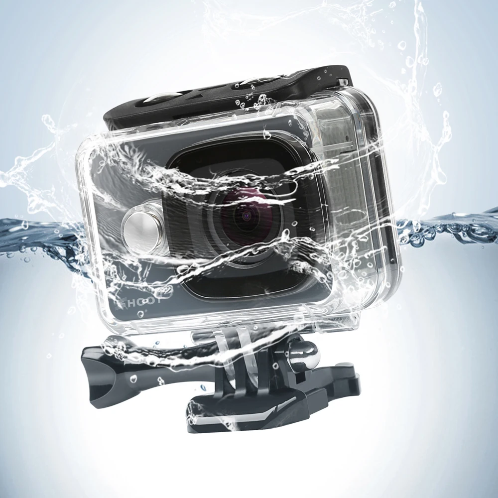 SHOOT 45M Waterproof 4K Action Camera 14MP 1080P/60FPS Ultra HD WiFi Sport Cam with 170 Wide Angle