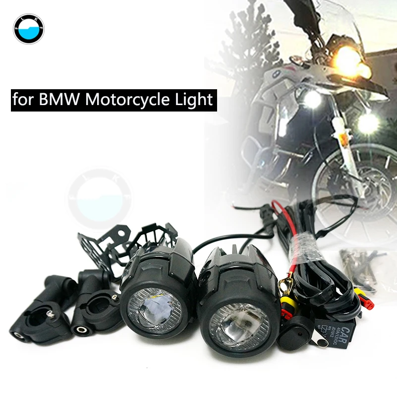 

1 Set Universal Motocycle LED Auxiliary Fog Lights Assembly Set For BMW R1200GS/ADV/F800GS Motorcycle Safety Driving Lamp.
