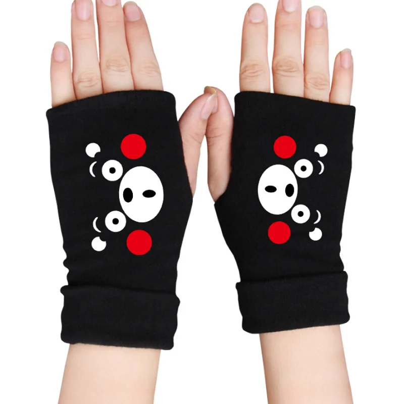 

2018 fashion Kumamon Bear Fingerless Gloves Anime Cotton Knitting Wrist Gloves Mittens Cartoon Accessories Cosplay hand warmer