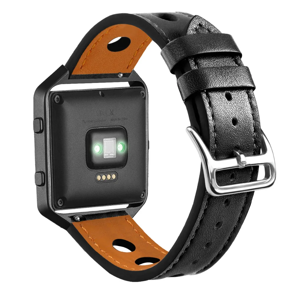 Bands Leather for Fitbit Blaze Small Large Hollow Strap (10)