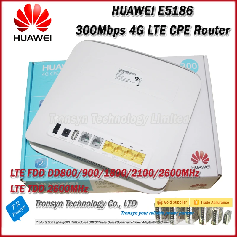 Оптовая продажа Оригинальный разблокированный 300 Мбит/с роутер HUAWEI E5186S 22A 4G LTE WiFi