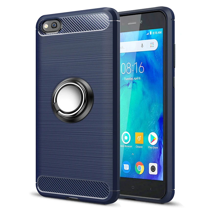 

For Xiaomi Redmi Go Case Silicone Rugged Armor Soft Cover Case For Xiaomi Xiomi Redmi Go Phone Cases with Finger Ring