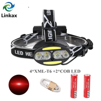 

LED Headlamp Headlight Cree Xml T6 Cob Infrared Induction Head Flashlight Torch USB Rechargeable 18650 Battery Headtorch