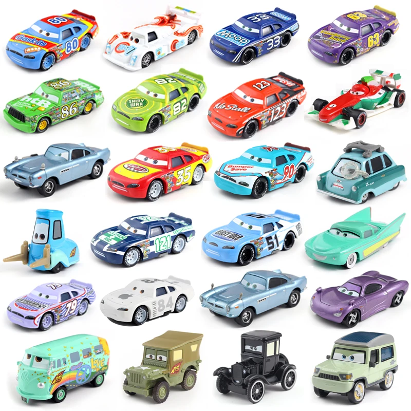 

Cars Disney Pixar Cars 3 Lightning McQueen Mater Jackson Storm Ramirez 1:55 Diecast Metal Alloy Model Toy Car Free Delivery