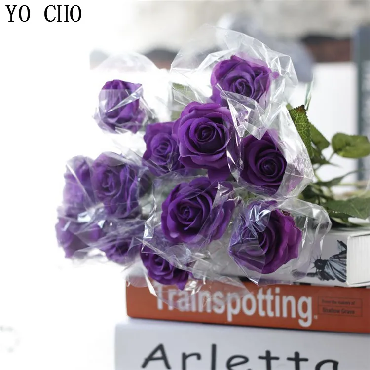 YO CHO 11 шт., настоящие розы, искусственные цветы, искусственная кожа, белый пион, розовый, свадебные цветы, вечерние, декоративные искусственные цветы для дома