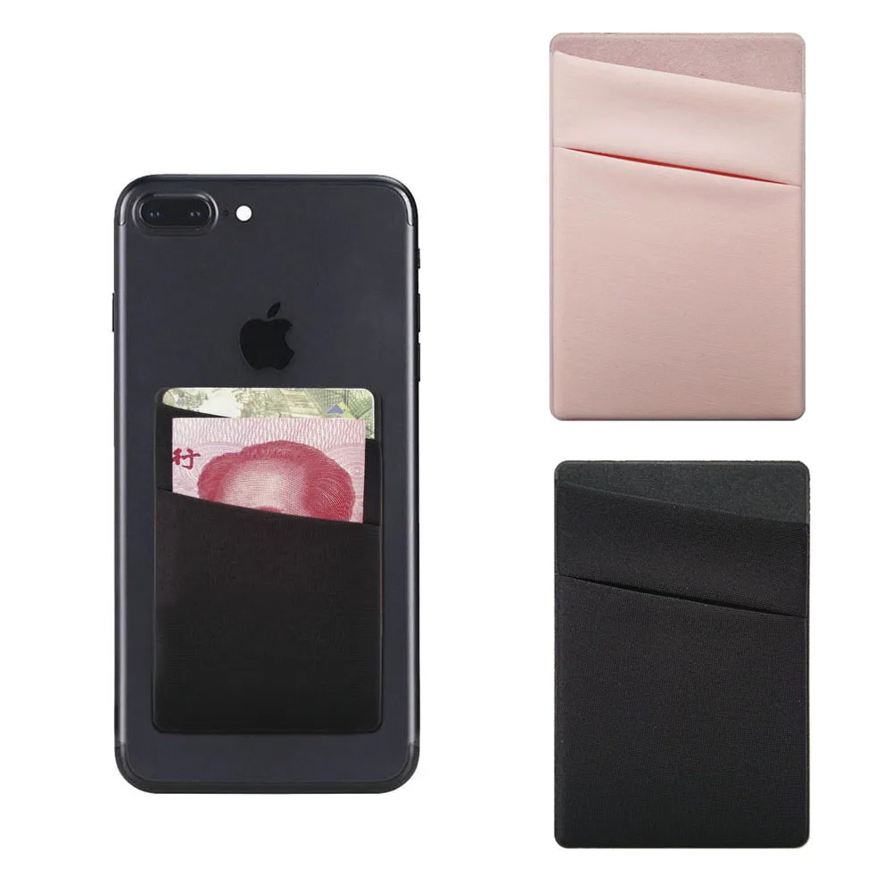 

Fashion Lycra Elastic Cell Phone Wallet Case Credit ID Card Holder Pocket With 3M Adhesive For iPhone Xiaomi Huawei Case Pouch