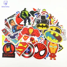 50PCS HOT Super Hero Stickers for kids laptop car decal fridge skateboard Batman Superman Hulk Iron